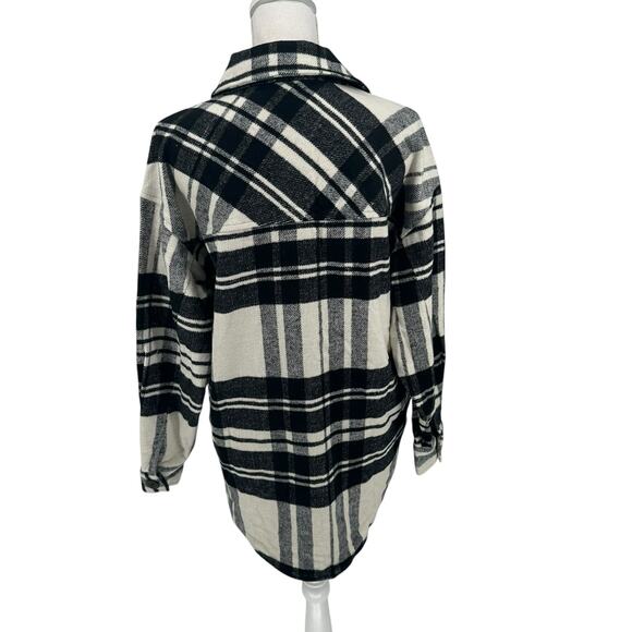 NEW Dex Clothing Black White Button Front Jacket Shacket Sz Medium - Picture 4 of 10